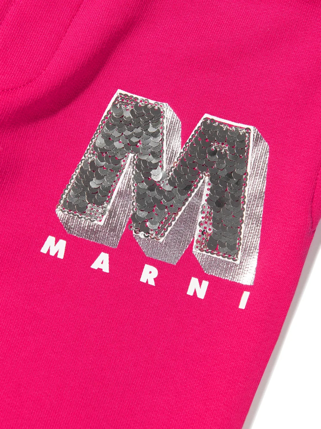 Трековые штаны с логотипом из пайеток Marni, розовый — фото 3
