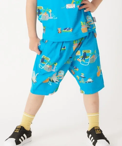 Детские шорты с принтом Toy Room KOTOMI FUJIWARA hakka kids, Blue