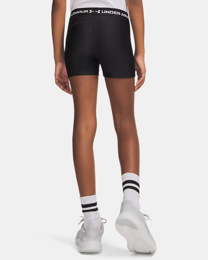 Детские спортивные шорты 7,6 см (внутренний шов) быстросохнущие HeatGear Shorty UnderArmour, Black/White — фото 2