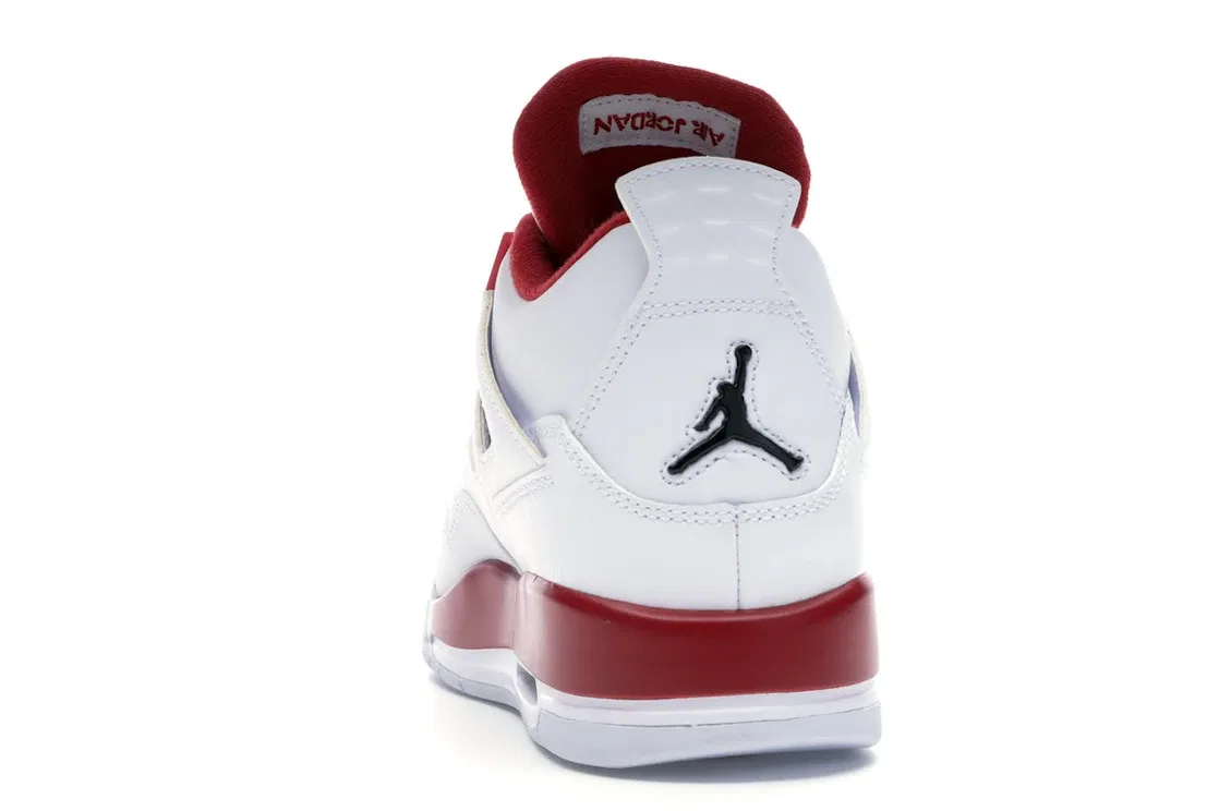 Детские кроссовки с принтом Jordan 4 Retro Alternate 89 Jordan, White/Black-Gym Red — фото 4