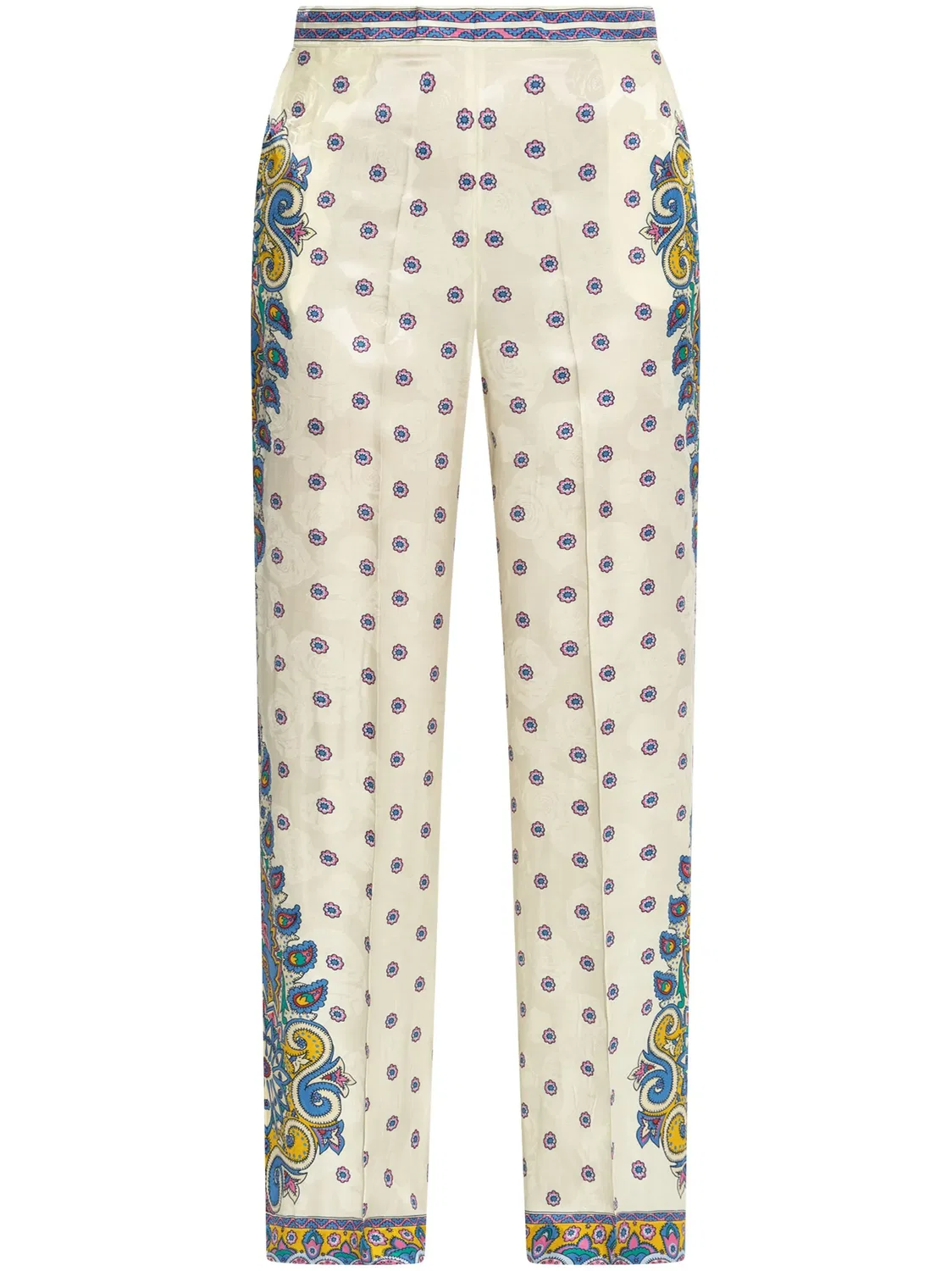 Брюки с рисунком пейсли ETRO, белый