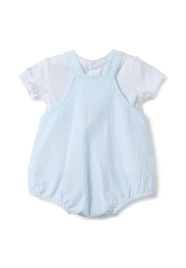 Комплект из боди и штанов с полосками, хлопок, Ovs, белый, Light Blue — фото 2