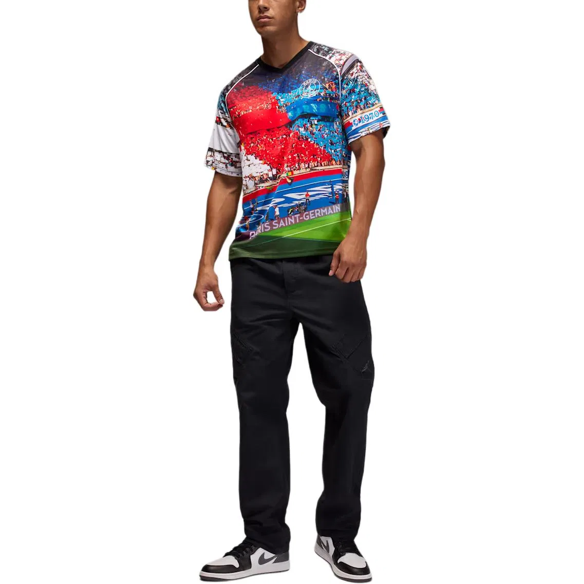 Мужская футболка Paris Saint Germain FW25 Jordan, Black — фото 4
