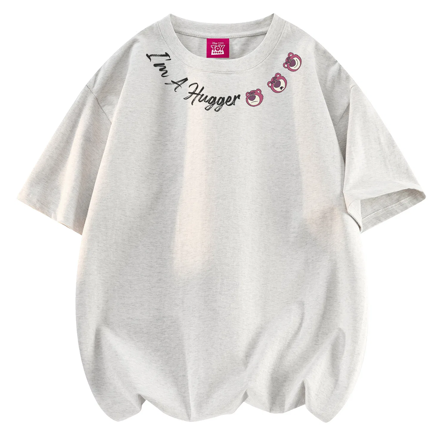 Детская футболка с принтом Disney Unisex Crew Neck Thin Straight Fit, Disney, White Heather Gray