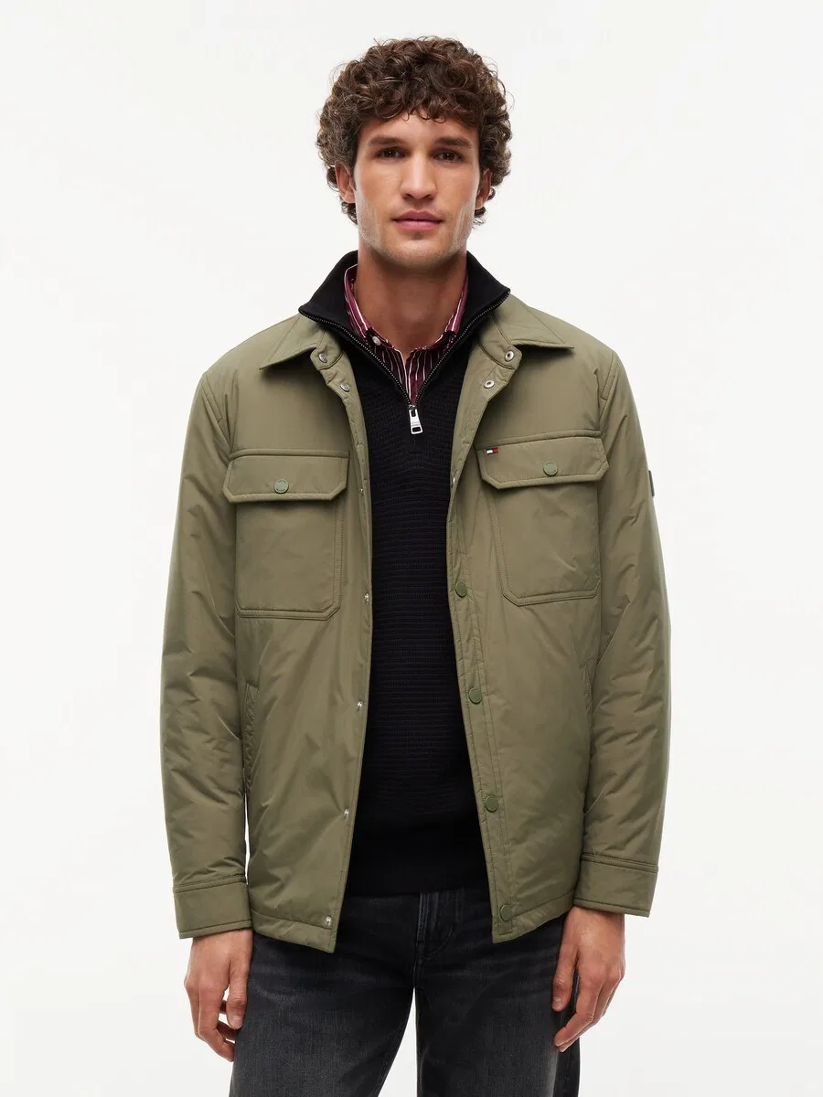 Куртка TOMMY HILFIGER межсезонья, зеленого цвета — фото 2