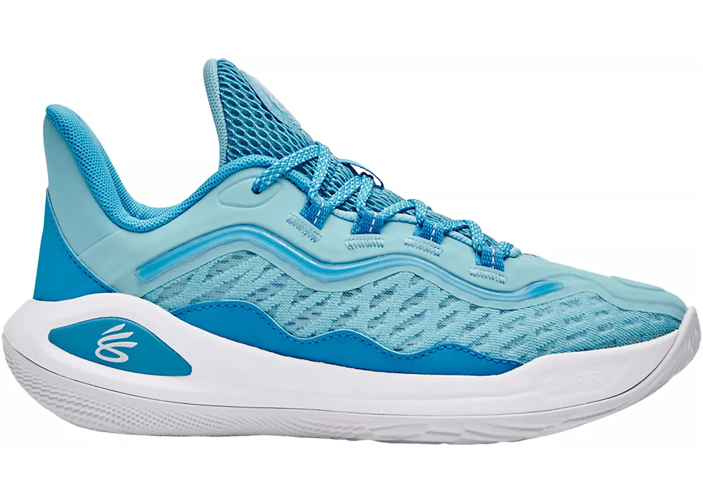 Детские кроссовки Under Armour Curry 11 Mouthguard, цвет Sky Blue/Capri/White