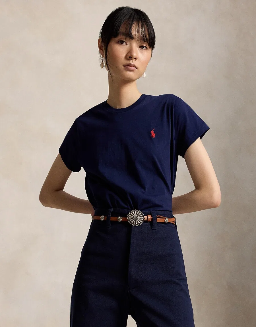 Футболка Polo Ralph Lauren цвета «ночной синий» — фото 2