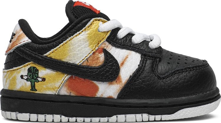

Кроссовки Nike Dunk SB Low Toddler 'Tie-Dye Raygun - Black', черный