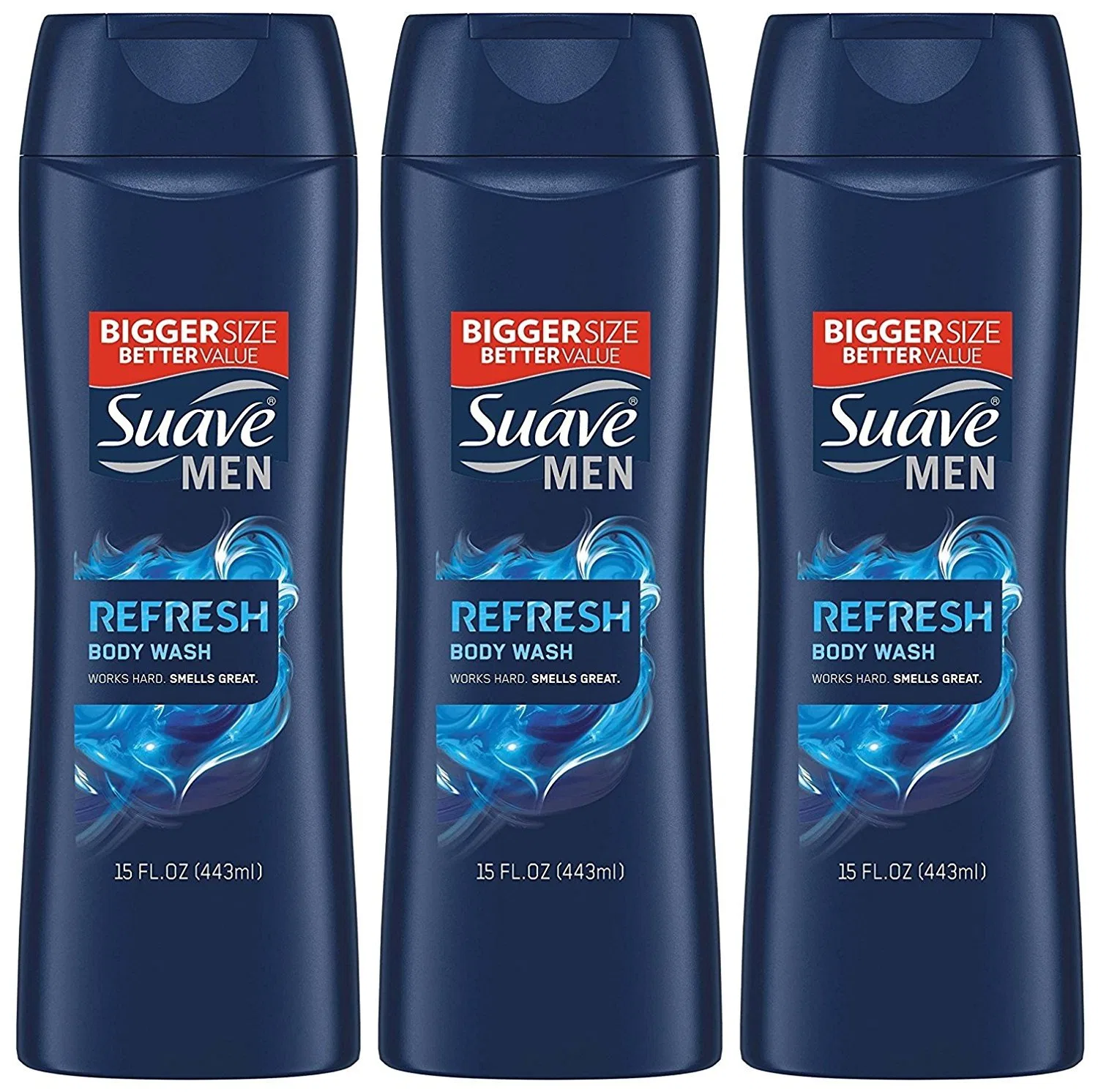 Гель для душа Suave, 3 шт, 1330.8 мл