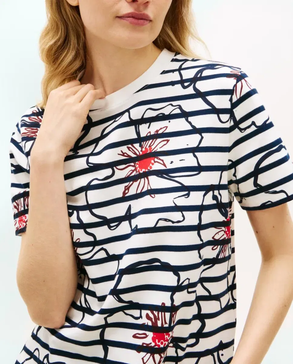 Женская футболка с принтом Tommy Hilfiger, Azul Marino — фото 3