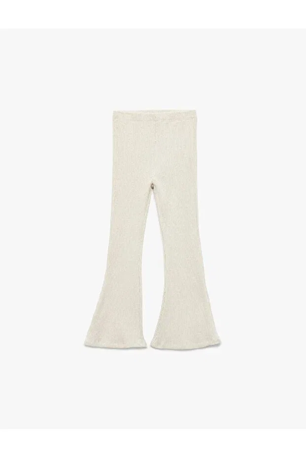 Детские брюки для девочек без карманов Spanish Leg Pants Koton, Beige