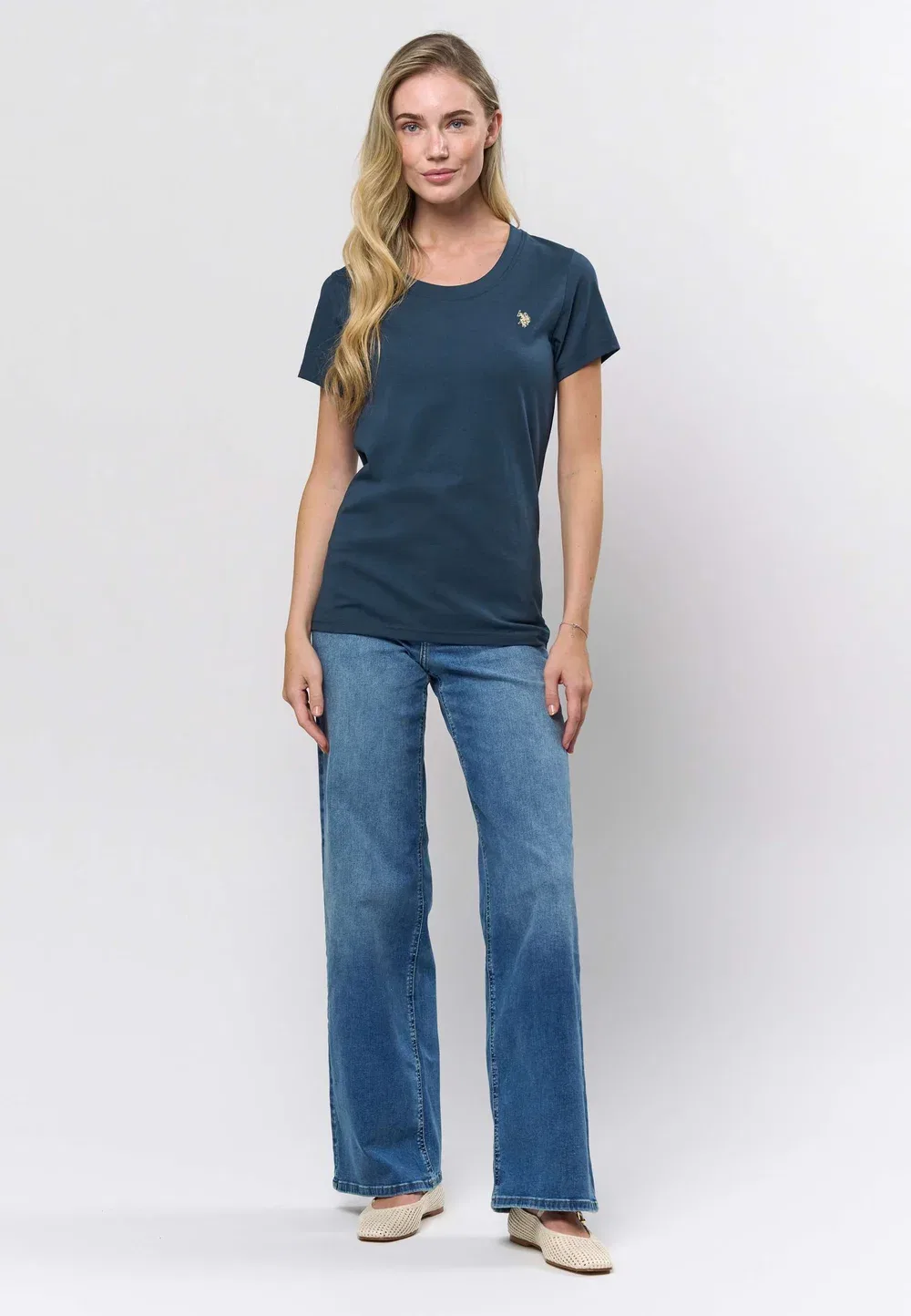 Футболка Uwamy - базовая футболка U.S. Polo Assn., Insignia Blue — фото 2