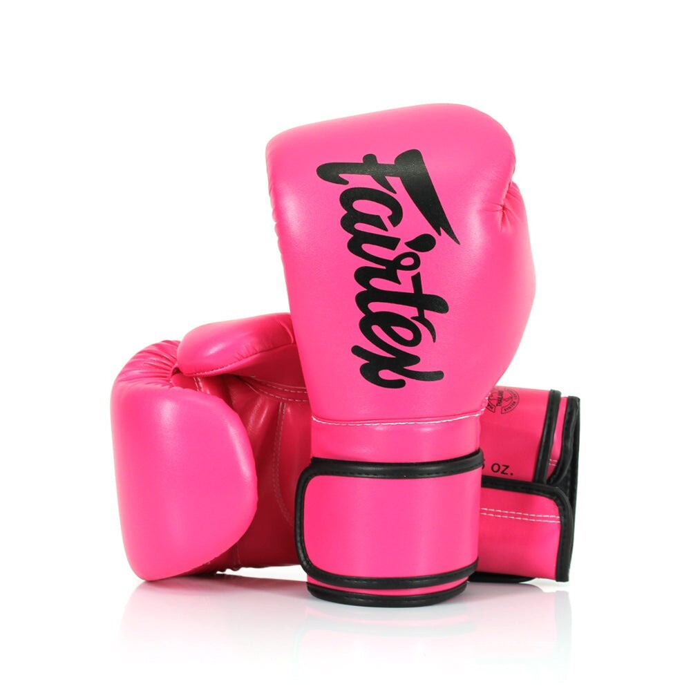 

Боксерские перчатки Fairtex Microfiber, 10 oz., розовый/черный