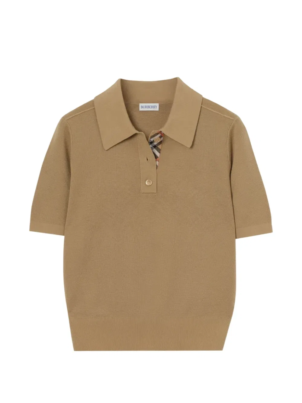 Шерстяная рубашка поло Burberry, бежевый
