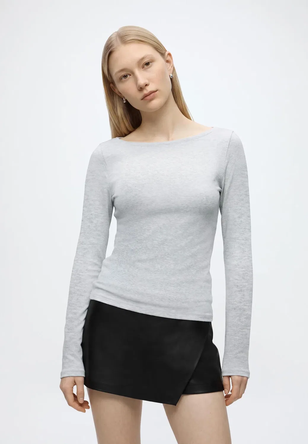 Модная лодка - футболка с длинными рукавами Gap, Grey