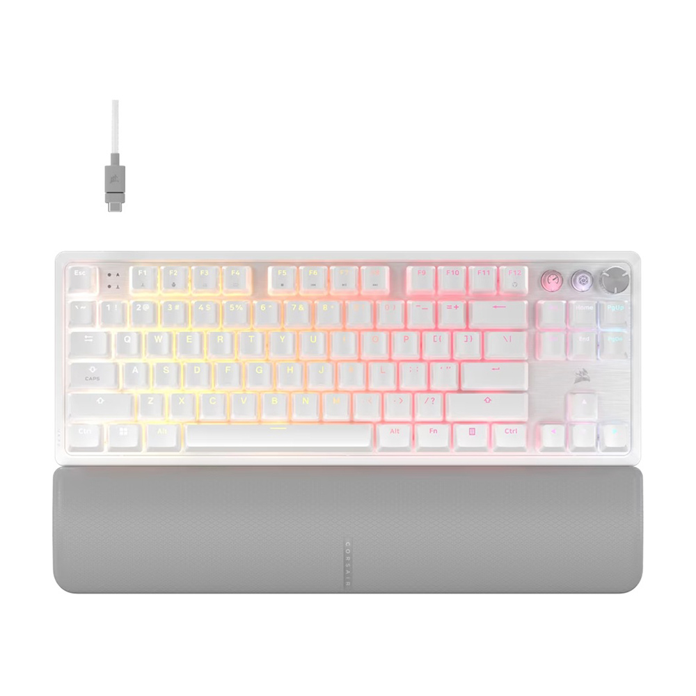 

Проводная игровая клавиатура Corsair K70 PRO TKL, белый, английская раскладка