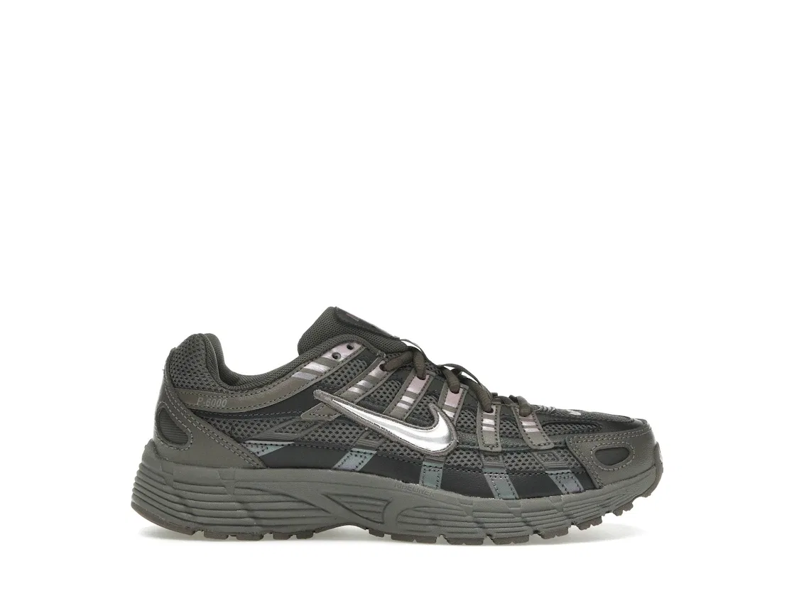 Детские кроссовки Lifestyle Nike P-6000, Cave Stone/Medium Ash/Flat Pewter/Metallic Silver