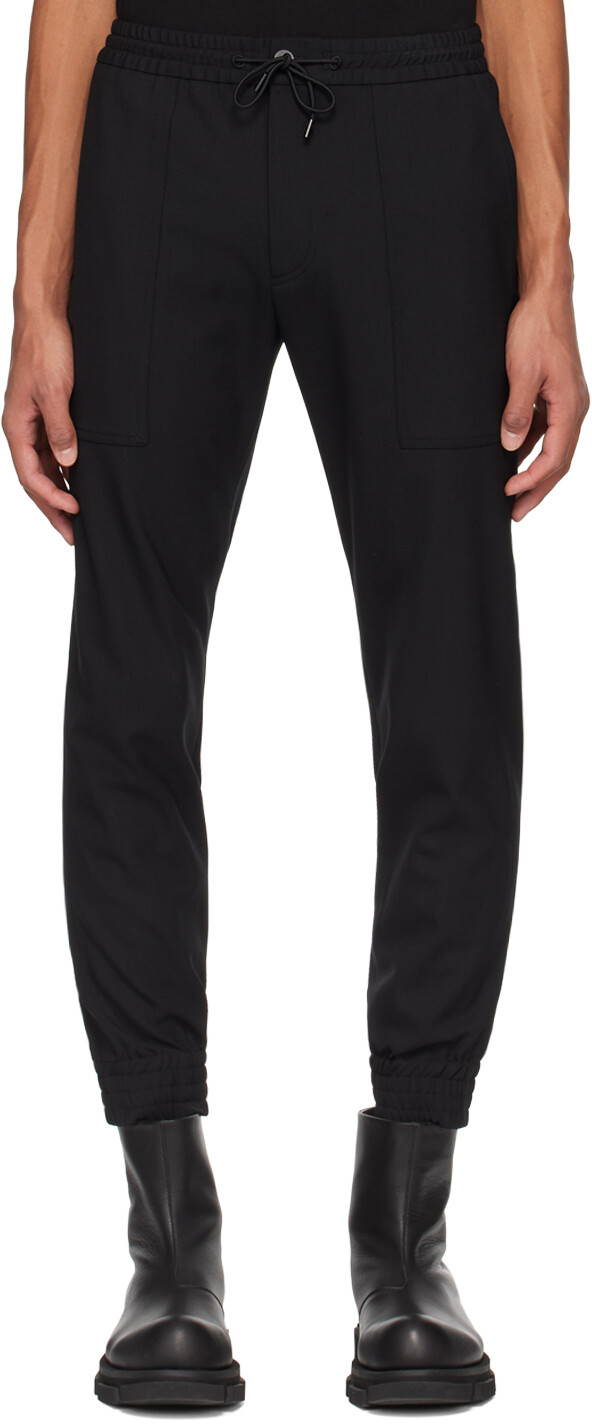 

Черные брюки с кулиской Solid Homme, Черный, Черные брюки с кулиской Solid Homme