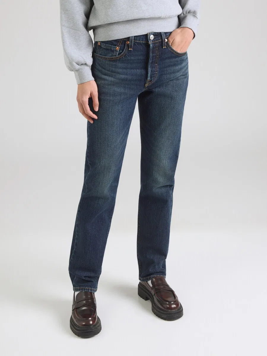Джинсы LEVI'S Regular '501 Jeans For Women' темно-синего цвета — фото 2