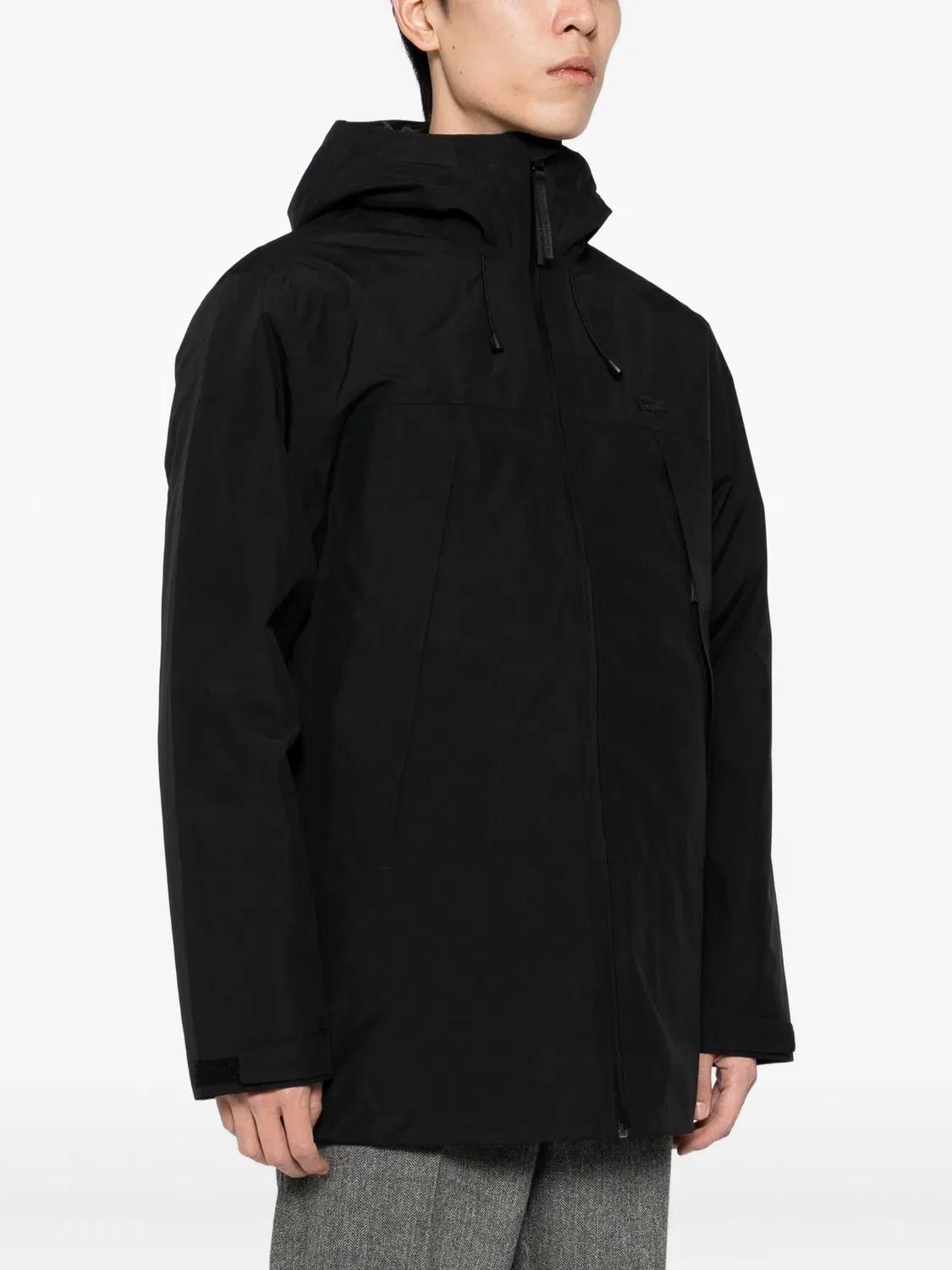 Водоотталкивающая стеганая парка Lacoste, черный — фото 4