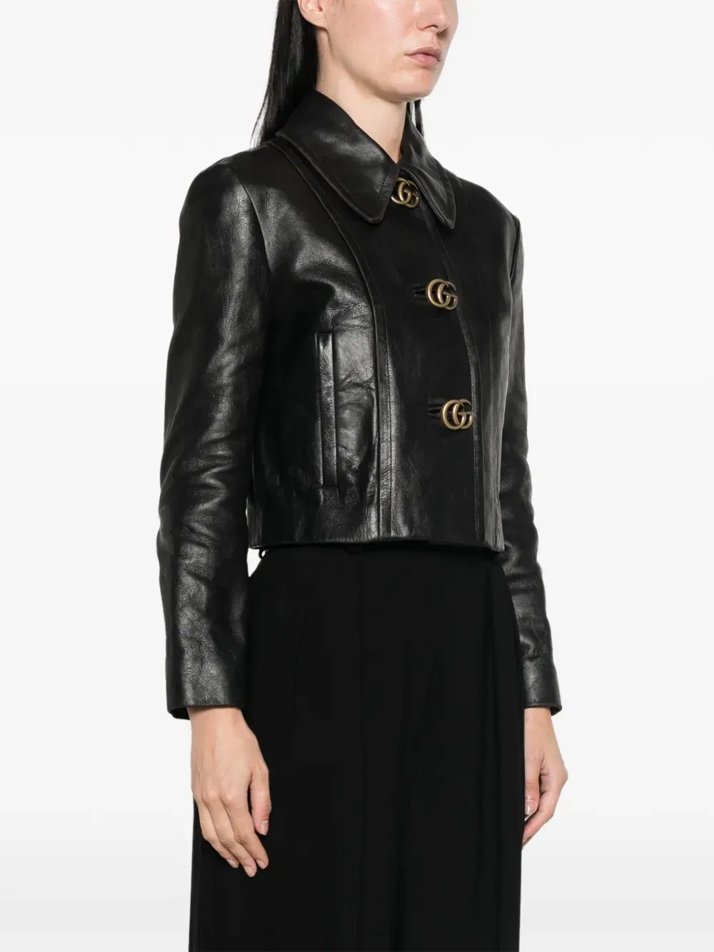 Винтажная куртка GUCCI, черный — фото 3