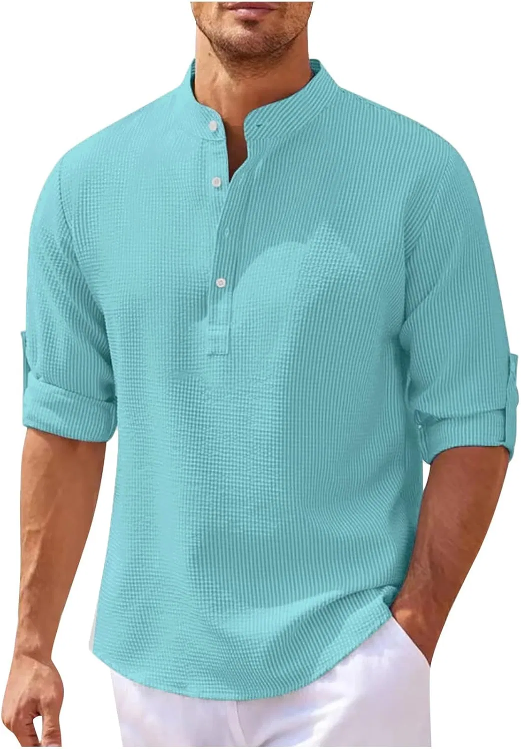 Мужская футболка с длинным рукавом дышащая оверсайз, Mint Green