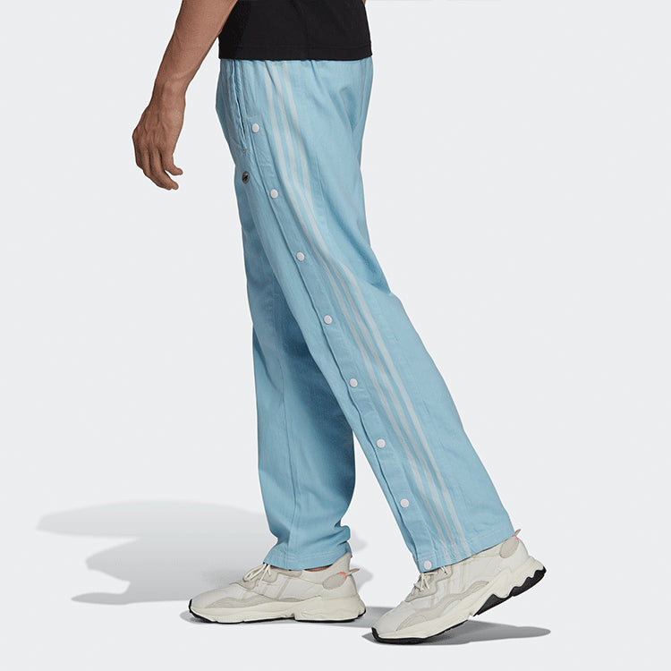Повседневные брюки Men's adidas Denim Pants Side Solid Color Straight Casual Pants/Trousers Blue HC9499 — фото 4