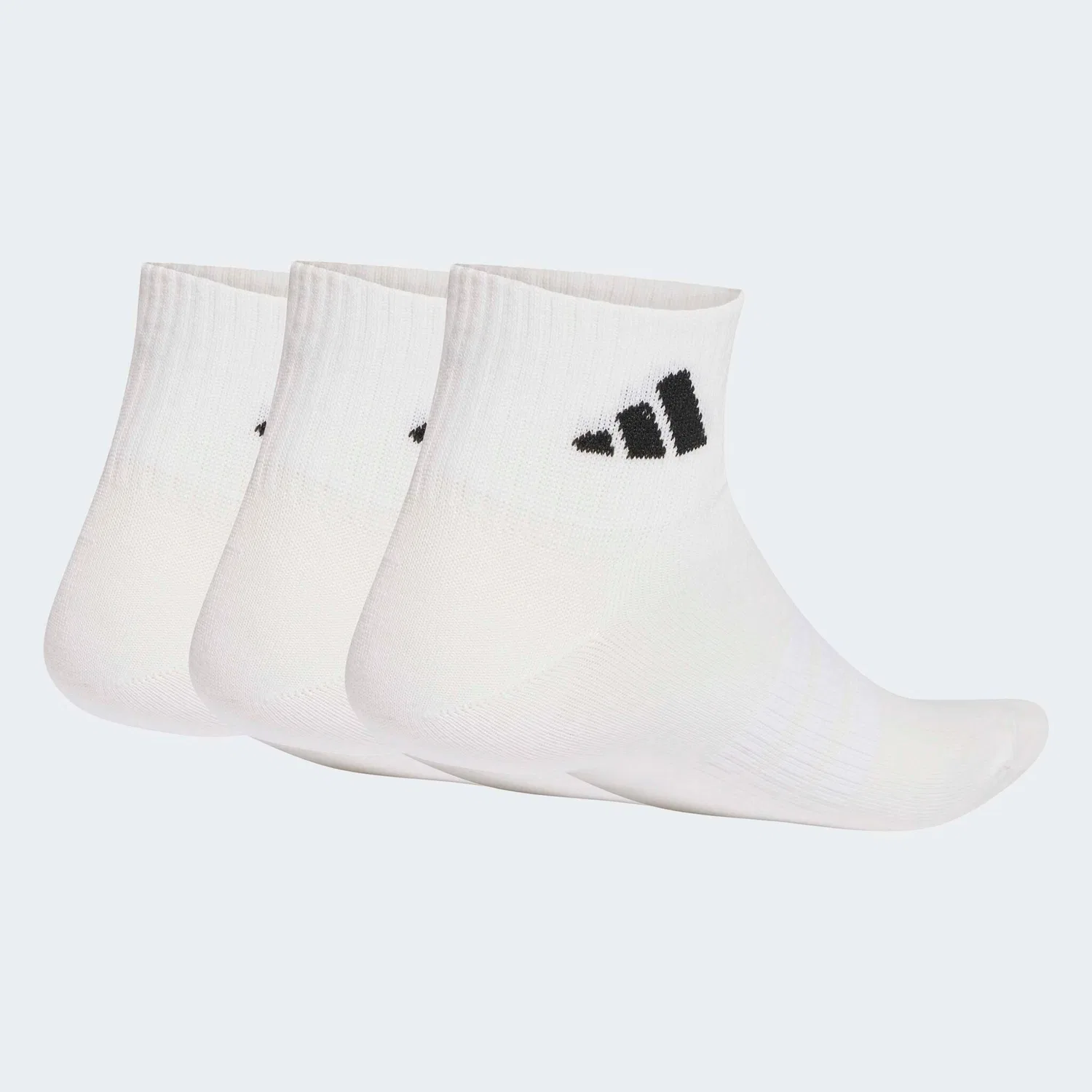 Женские носки-невидимки 3 пары Adidas Performance, White/White/Black — фото 2