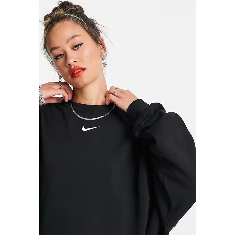 Свитшот женский оверсайз с принтом Phoenix Fleece Nike, Черный — фото 3