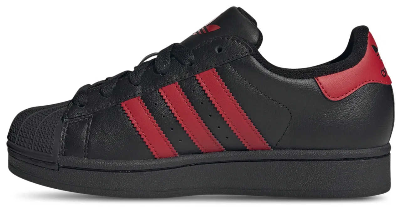 Кроссовки для мальчиков Superstar II Adidas, цвет Black/Better Scarlet/Black — фото 2