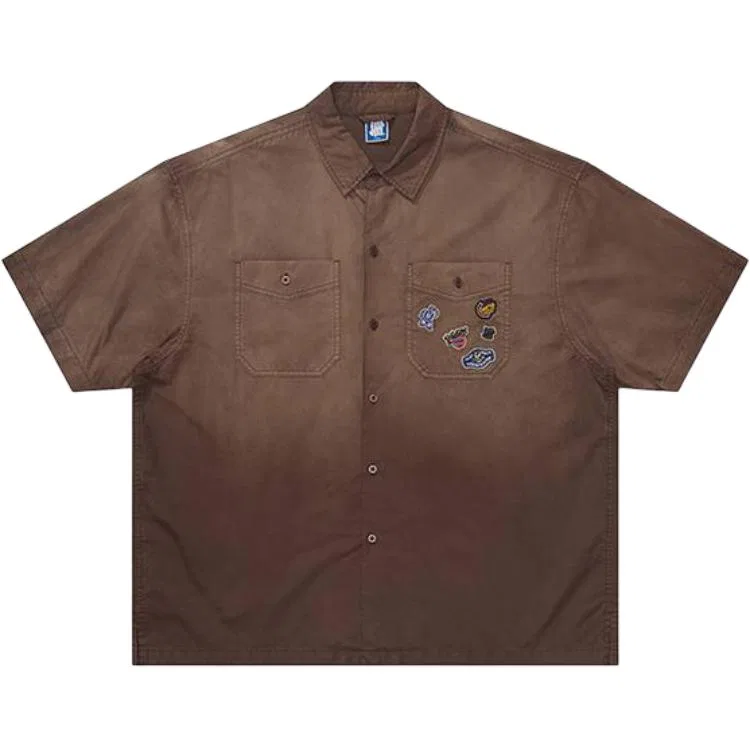 Детская рубашка из хлопка с длинным рукавом UNDEFEATED, Brown
