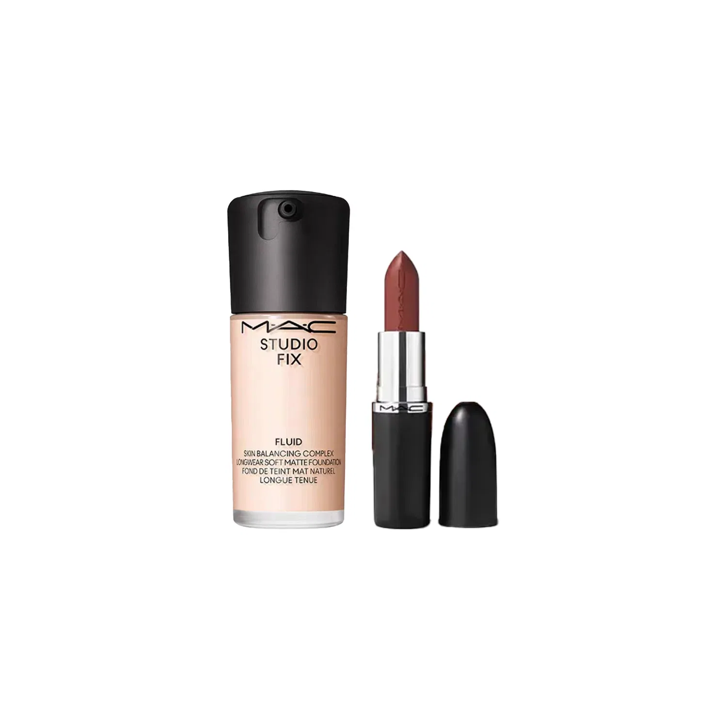 Женский набор косметики Infinite Liquid Foundation #NW11 и Matte Lipstick #834, MAC, Fair-Skinned/Black