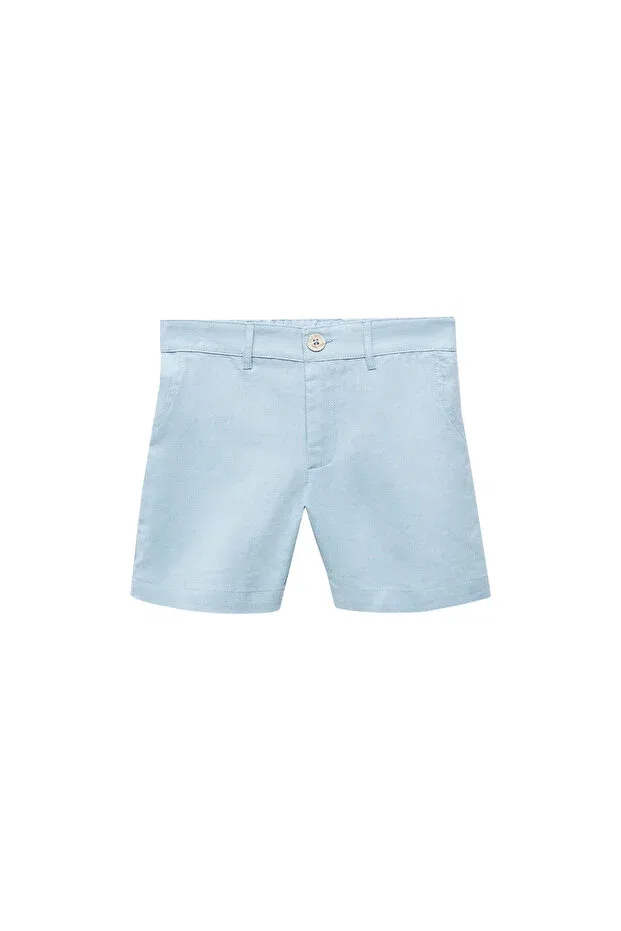 Детские шорты для мальчиков льняные Sky Blue Baby Boy Shorts & Bermuda Mango Woman, Sky Blue — фото 2
