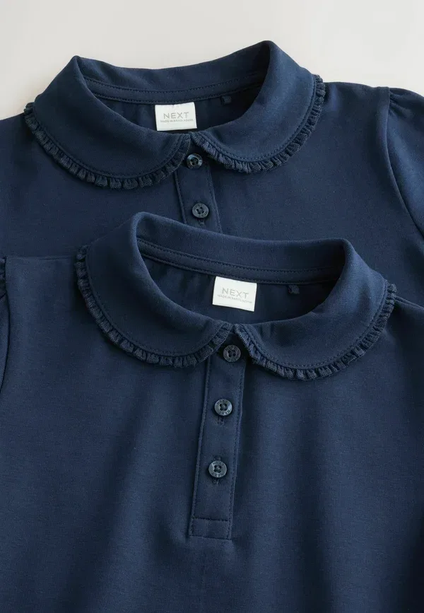 Комплект из 2 поло, хлопок с эластаном, Polo shirt Next, Navy blue, темно-синий — фото 2
