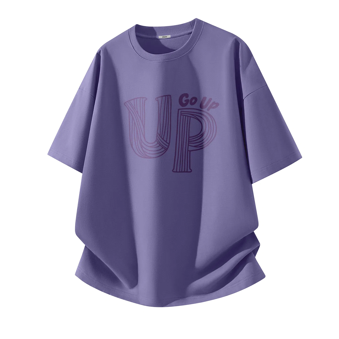Футболка детская 100% хлопок MINISO, Sand (Rhythmic Purple Pattern) — фото 3