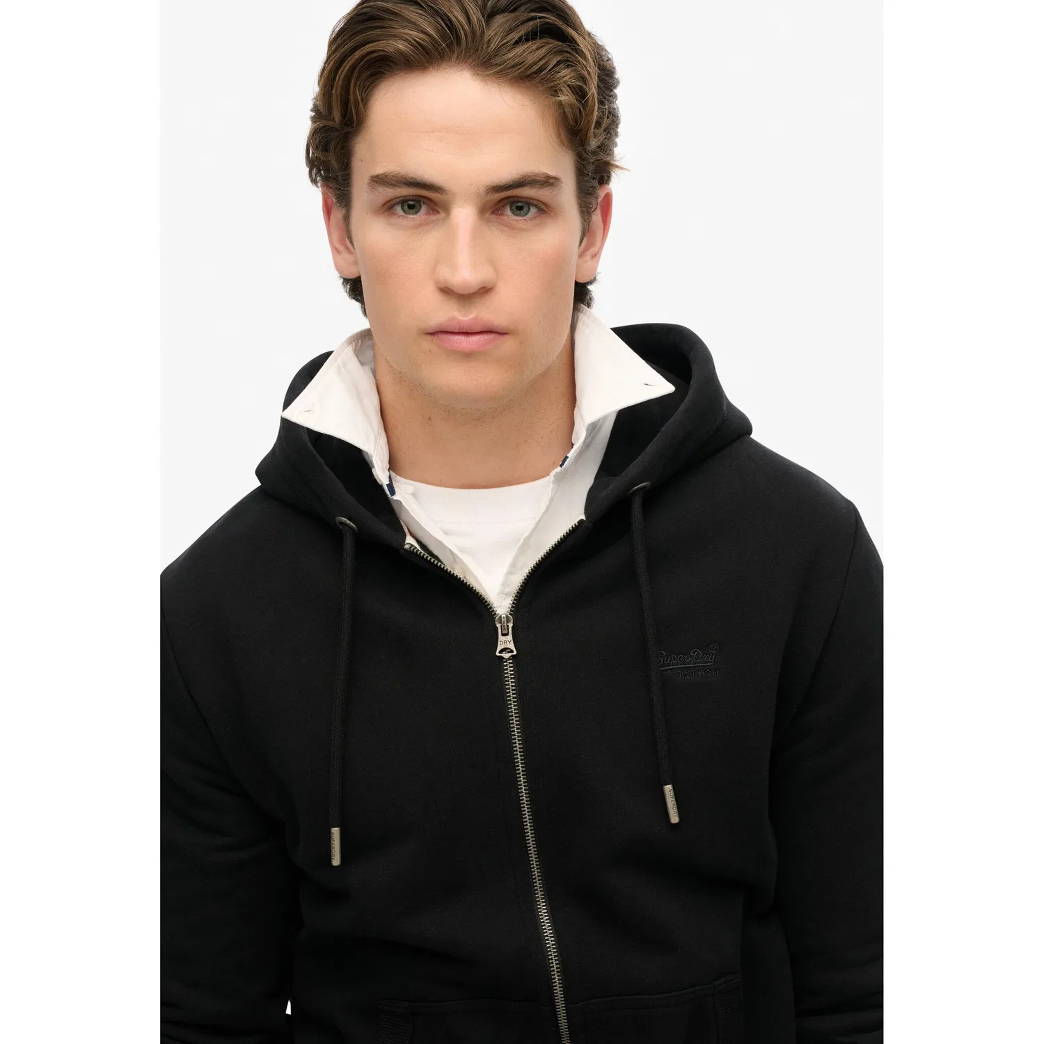 Мужская капюзонная толстовка с логотипом Superdry, Black — фото 4