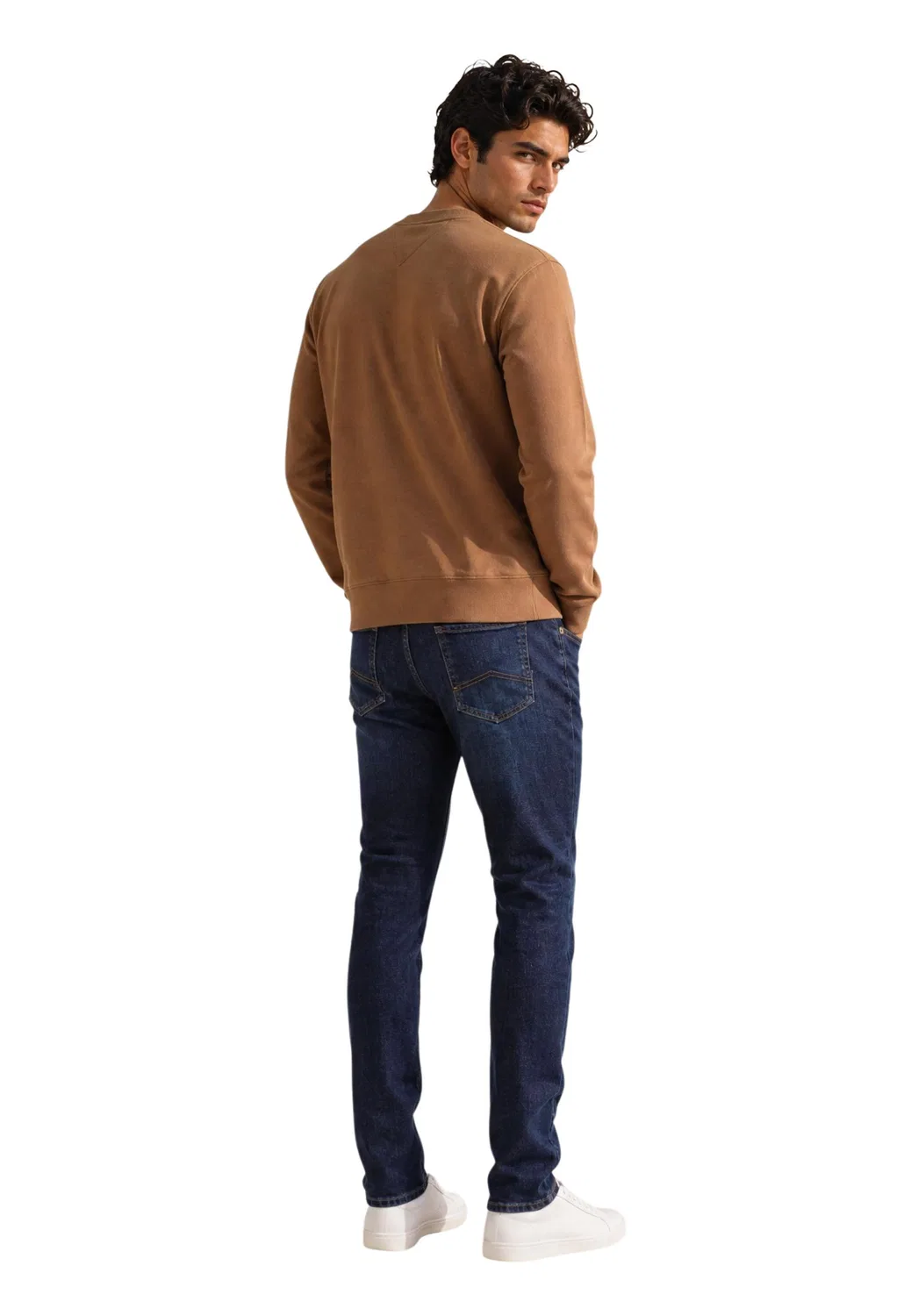 Мужской свитшот с длинным рукавом ESS SEASONAL FLEECE Tommy Hilfiger, Beige — фото 4