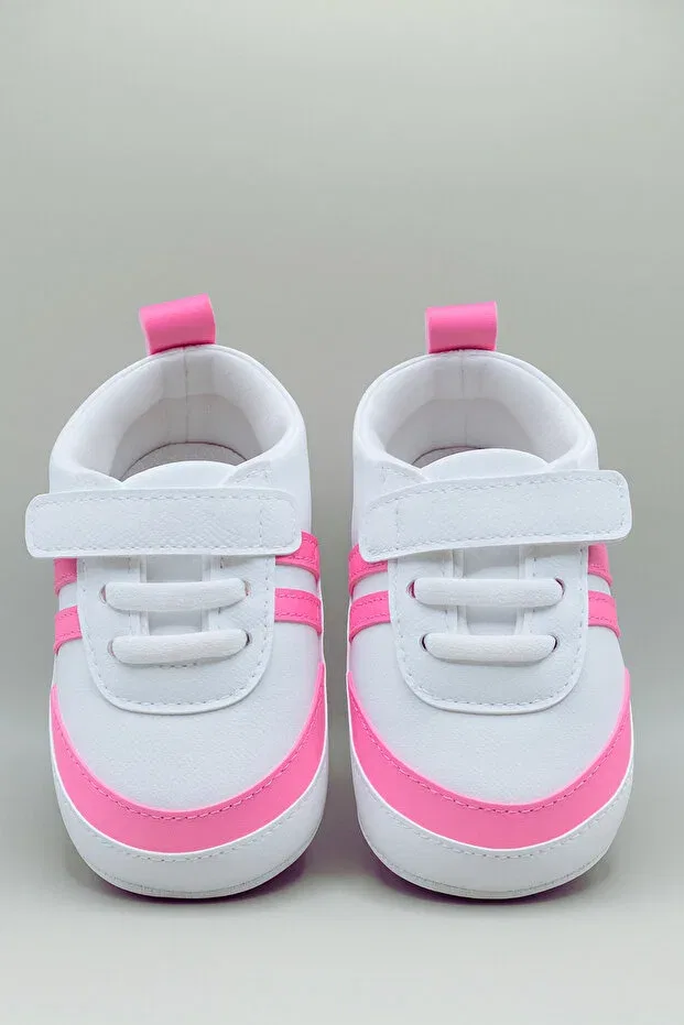 Детские кроссовки для девочек на липучке Bebluxbaby, Neon Pink — фото 2