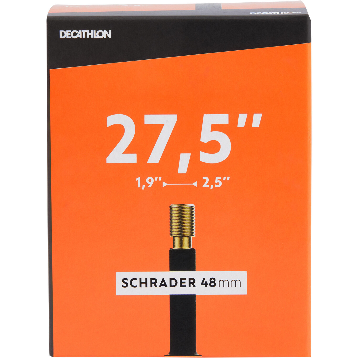 

Камера 27.5 дюймов ширина 1.9-2.5 с клапаном 48 мм SCHRADER Decathlon