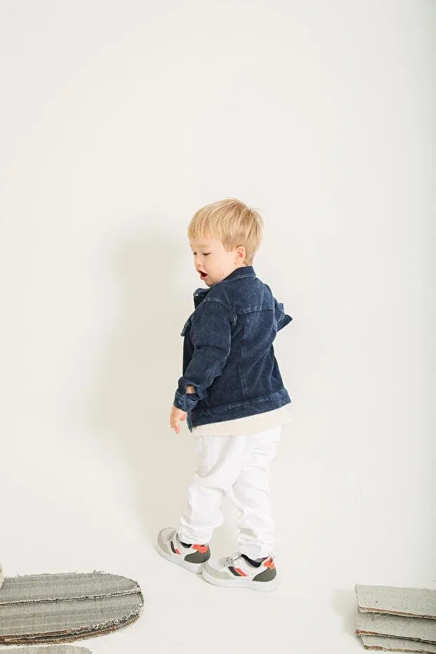 Детский жакет из габардина с длинным рукавом Nanica Kids, Navy Blue — фото 4