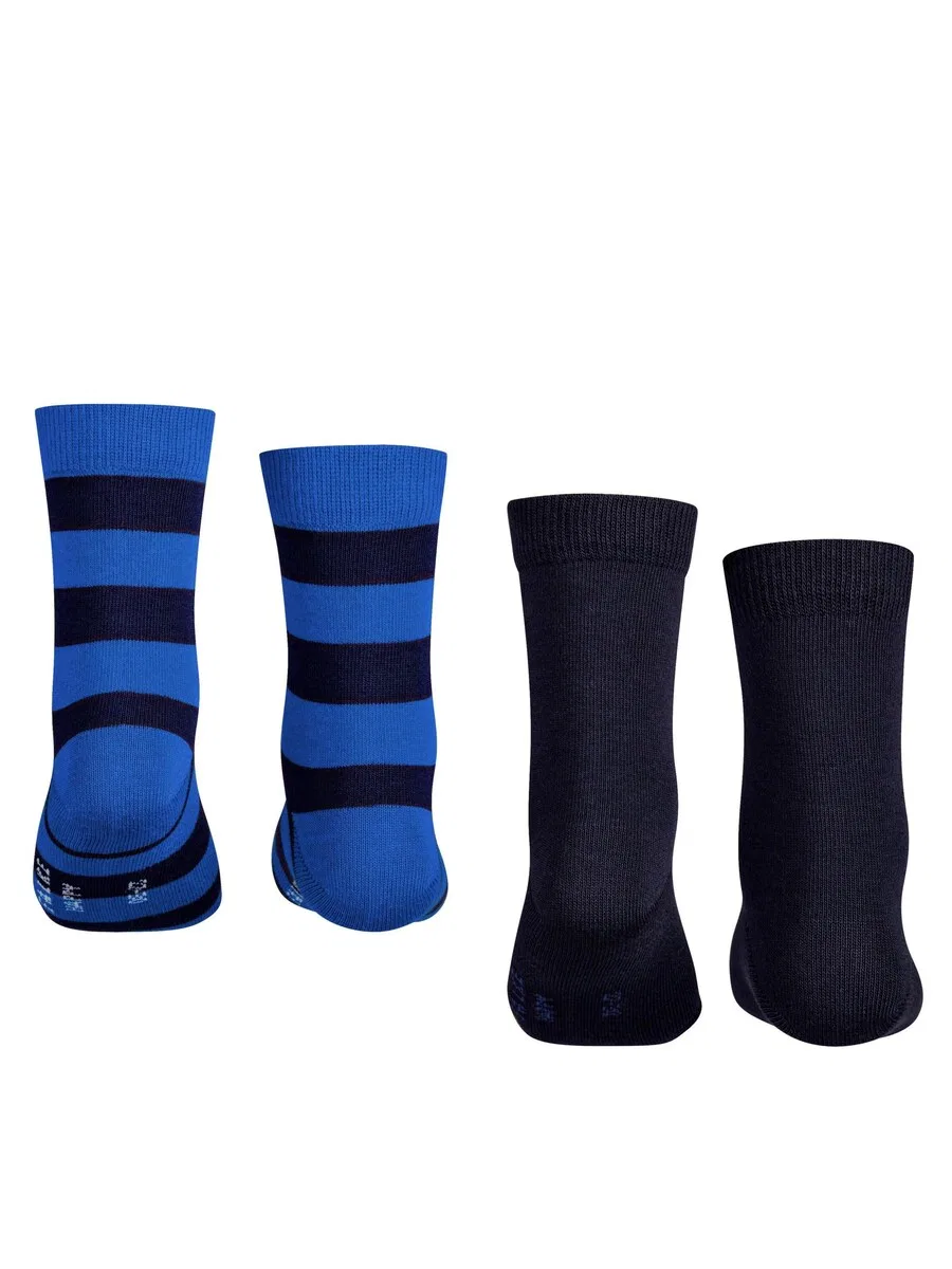 Носки FALKE 'Happy Stripe 2-Pack' черного цвета — фото 2