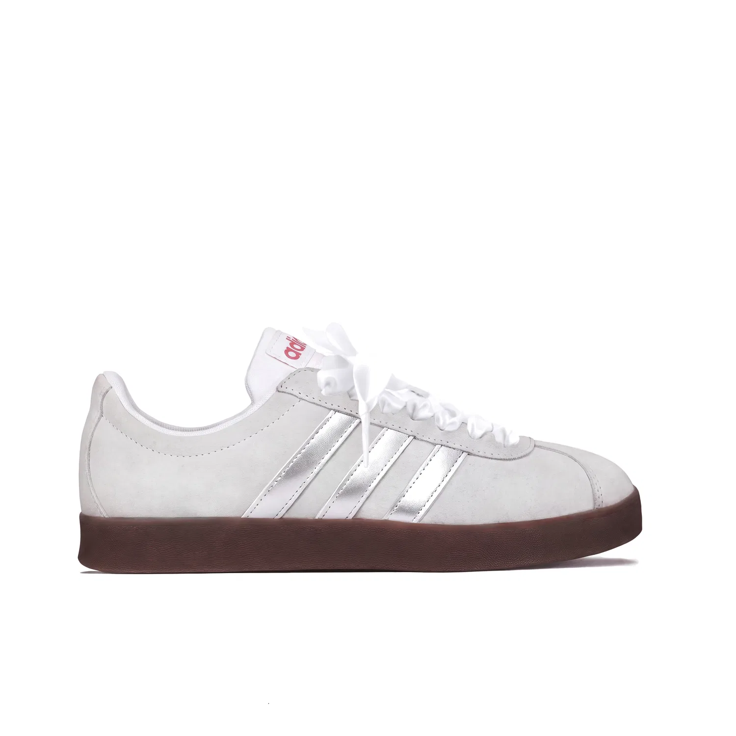 Детские кроссовки-кеды с принтом Vl Court Classic German Army Trainers Adidas, Milk Mist Silver Gray — фото 3