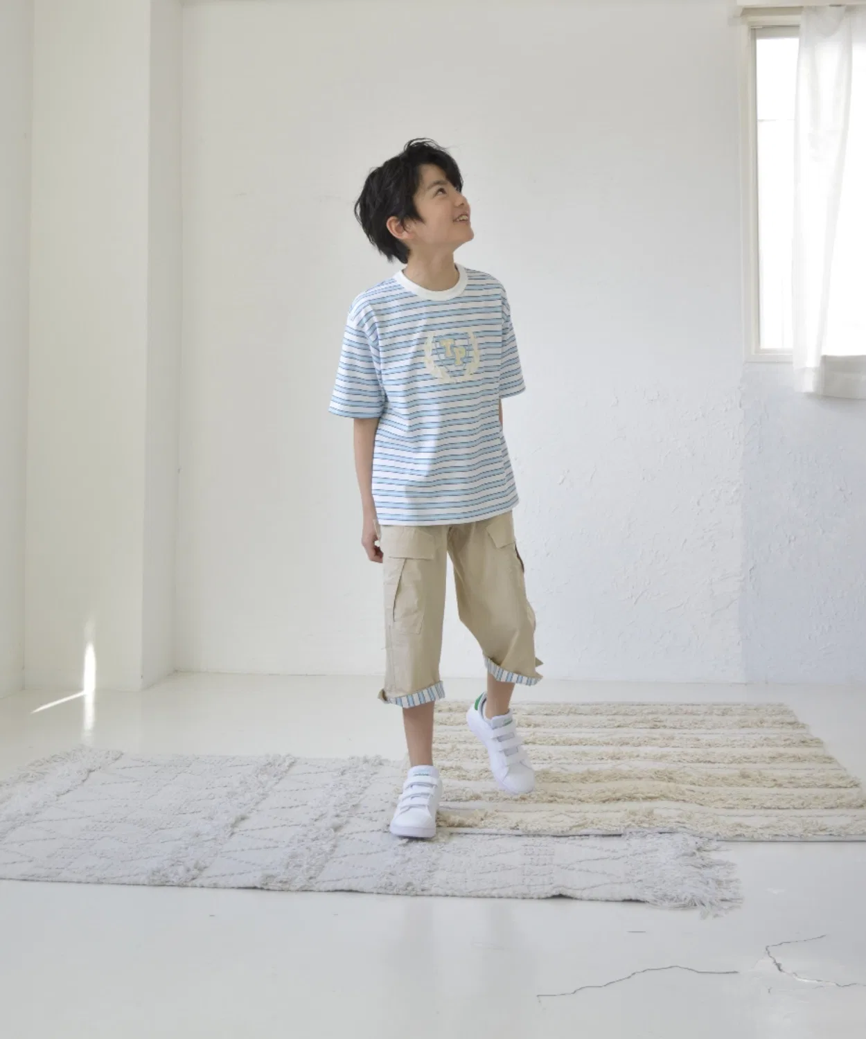 Детская футболка с принтом Tappet, модель Striped Tee Tappet, Navy — фото 2