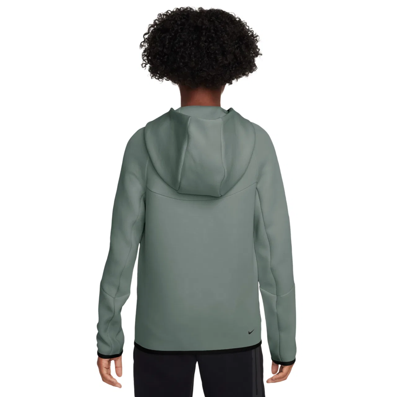 Худи для мальчиков Tech Fleece Full-Zip Nike, цвет Black/Clay Green — фото 2