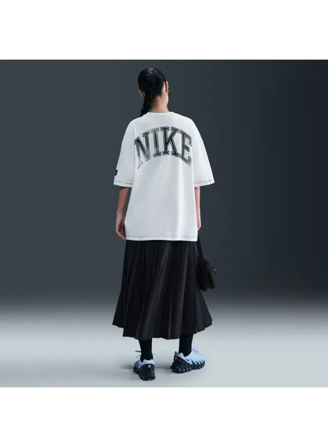 Футболка оверсайз с коротким рукавом с принтом Nike, белый — фото 4