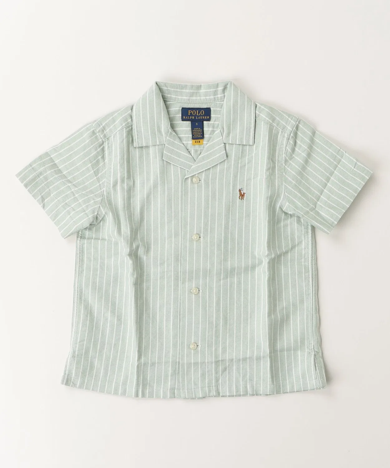 Детская рубашка с коротким рукавом в полоску Polo Ralph Lauren Childrenswear, Multi — фото 3