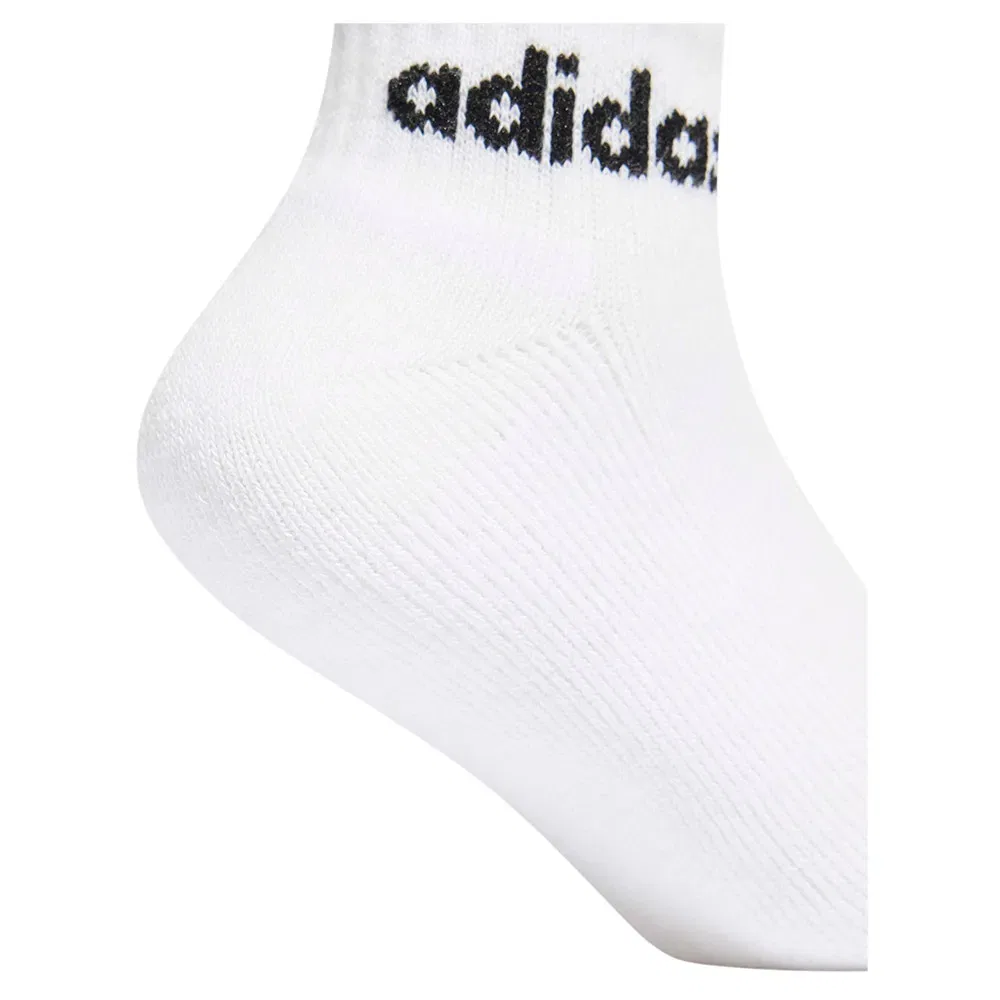 Детские носки с компрессионным сводом стопы Adidas Linear Ankle, White — фото 4