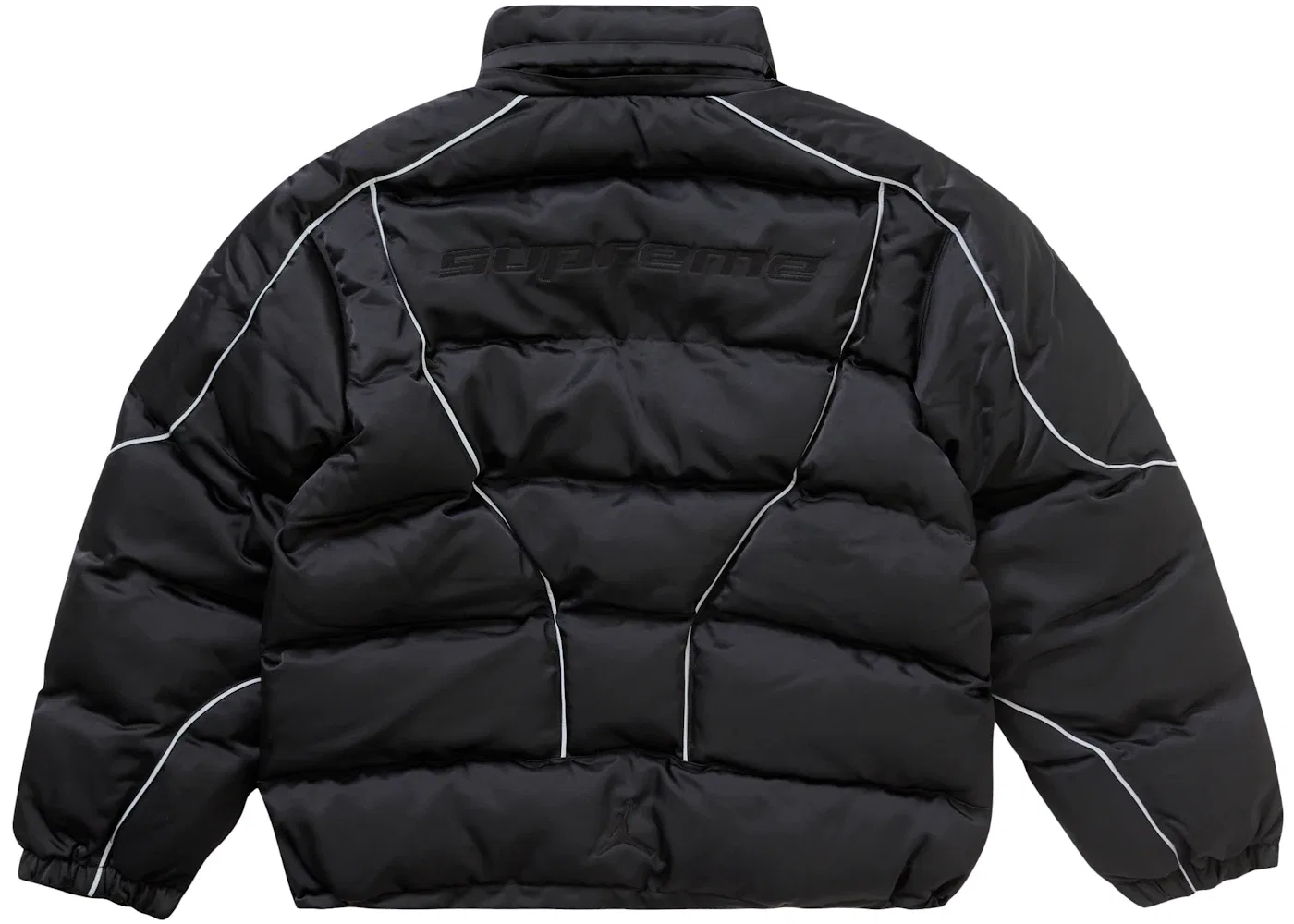 Мужская куртка-пуховик с принтом Supreme Jordan Jacket Black, Black — фото 4