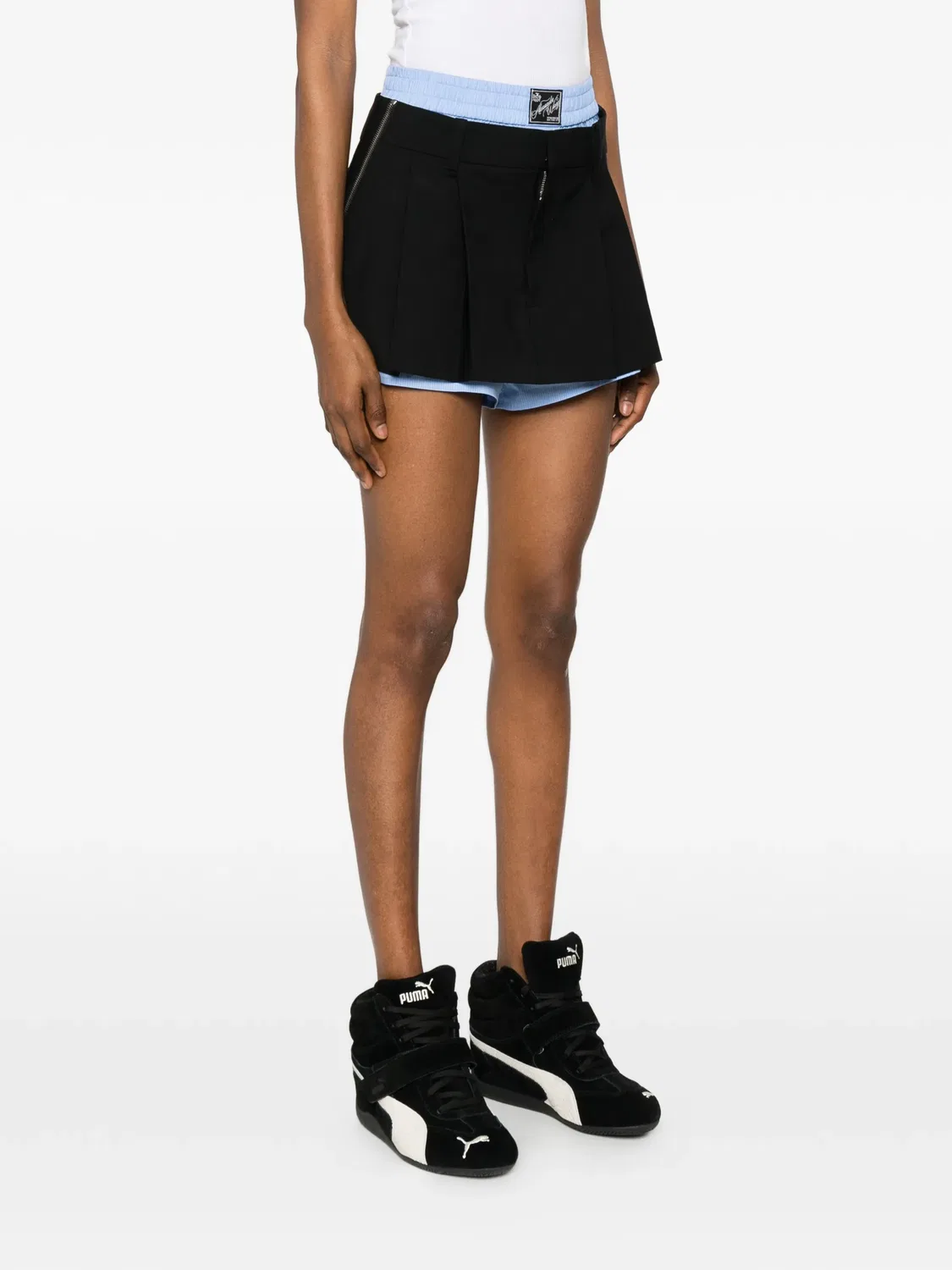 Юбка-шорты черные Alexander Wang, черный — фото 3