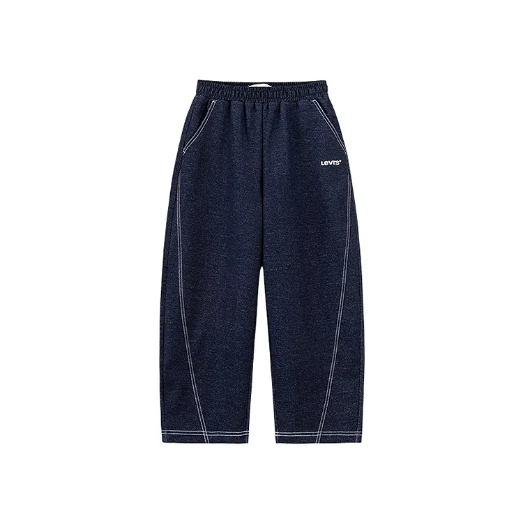 Детские брюки спортивного стиля с принтом Grade School Pants Levis, Dark Indigo